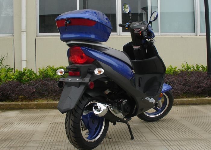 Volwassen de Scooter12v 7A Blauwe 50cc Scooter van het aluminiumkader met Koplamp