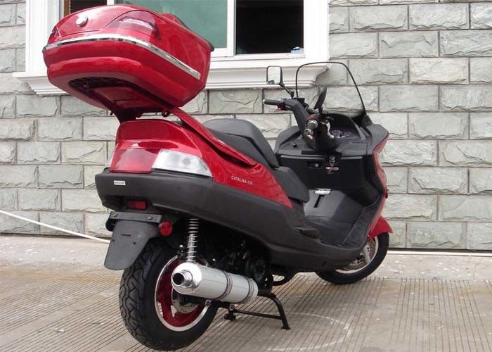 Rode Motorautoped met Handrem, Scooter 150cc met Sterk Licht