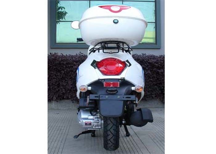 Witte/Blauwe Mini de Fietsautoped van 50cc met Twee Achteruitkijkspiegels/Achterdoos
