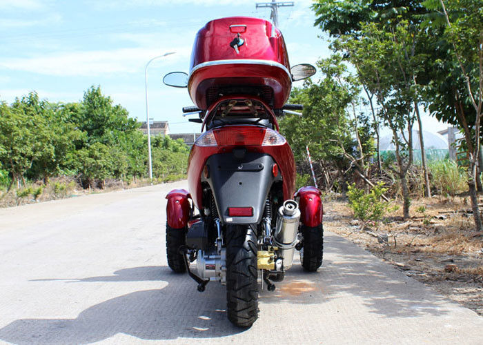 De lucht koelde Volwassen van de Tri Enige Cilinder 4 het Wielmotorfiets van 50cc Slag met Achterdoos