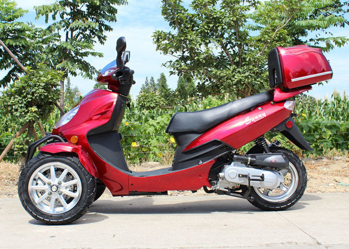 De lucht koelde Volwassen van de Tri Enige Cilinder 4 het Wielmotorfiets van 50cc Slag met Achterdoos