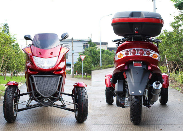 de motorfiets 150cc van de 3 wielautoped met de motor van 7.0kw 7500r/min 8HP/achterdoos