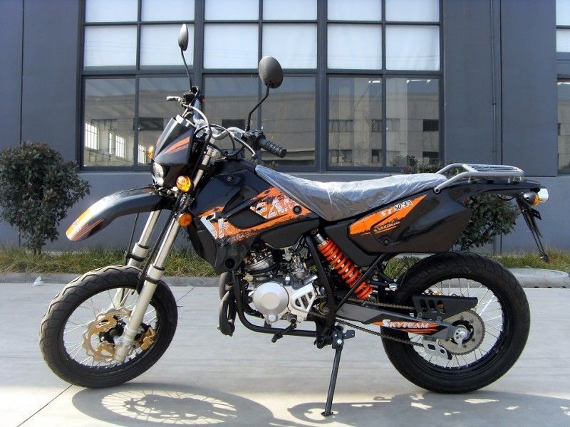 4 de Motorfiets van de slag50cc Sport met Signaallichten, de Enige Gekoelde Lucht van Cilindermotorfietsen