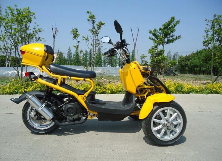 De horizontale Motorfiets 50cc 3 Autoped 4 van het Type Triwiel van Wieltrike Slag