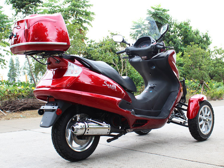 50CC de horizontale Motorfiets van het Type Triwiel met Enige Cilinder, de Transmissie van de Riemaandrijving