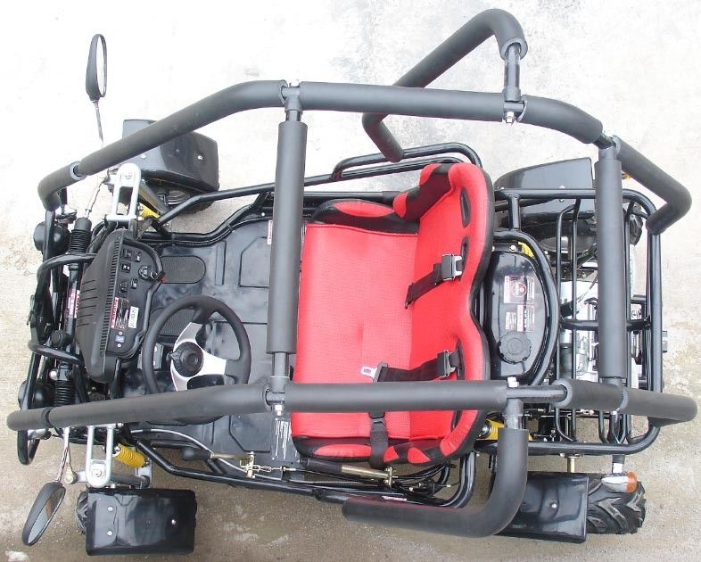 110cc kleine Grootte Gemotoriseerde Go-kart, Volwassen Go-kart Automatische Koppeling 3 Snelheid met Omgekeerde