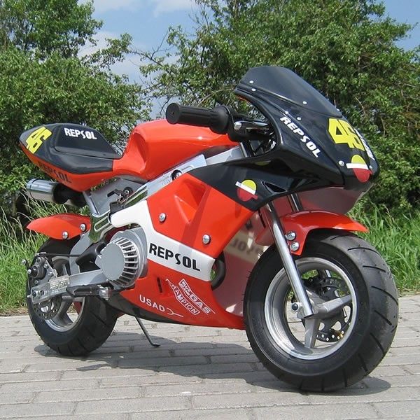 De rode Minifietsen 50cc, de Elektrische Fietsen van het Gasvuil van het Begin Kleine Vuil met Automatische Transmissie