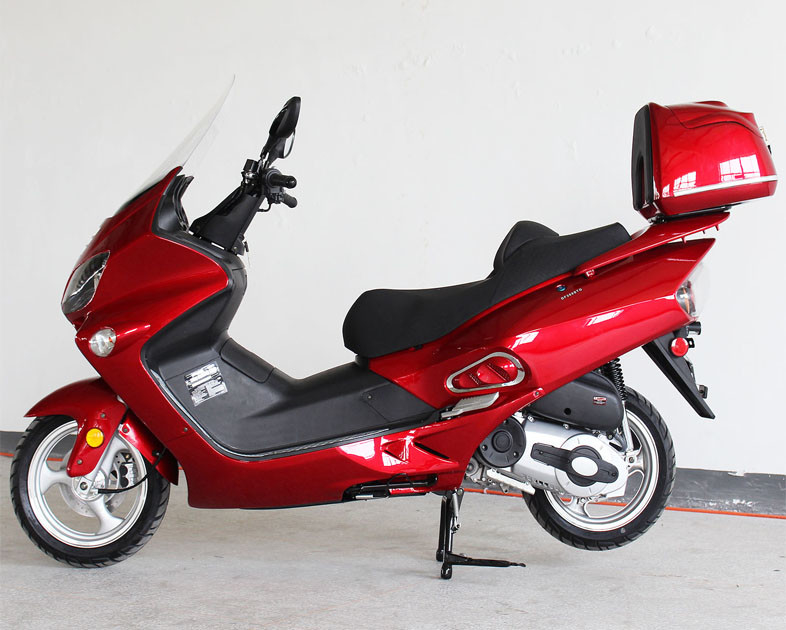 300cc 1 Cilinder 4 van de de Riemaandrijving van de Slag de Volwassen Scooter Vloeibare Koele Voorschijf/Achterschijf