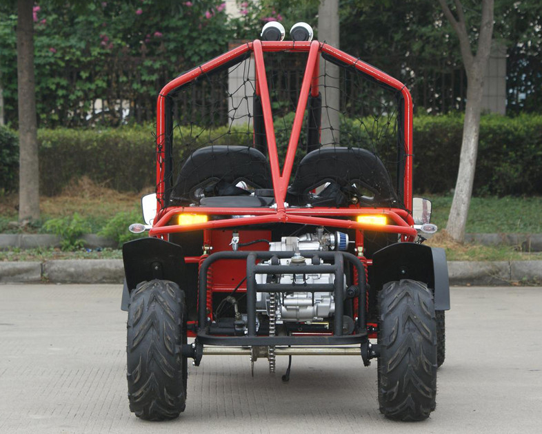 110cc de lucht koelde CDI Electirc van het het Go-kartdienblad van Begin Enig Seat de Rem12v 6.5AH Batterij